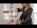 How to sew a flowy blouse  the easiest gathering trick