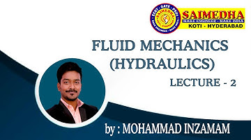 Hydraulic lecture-1 By Mohammad inzamam Sir