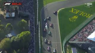 Fernando Alonso and Carlos Sainz tag and Alonso Spun | 2023 Formula 1 Australian Grand Prix