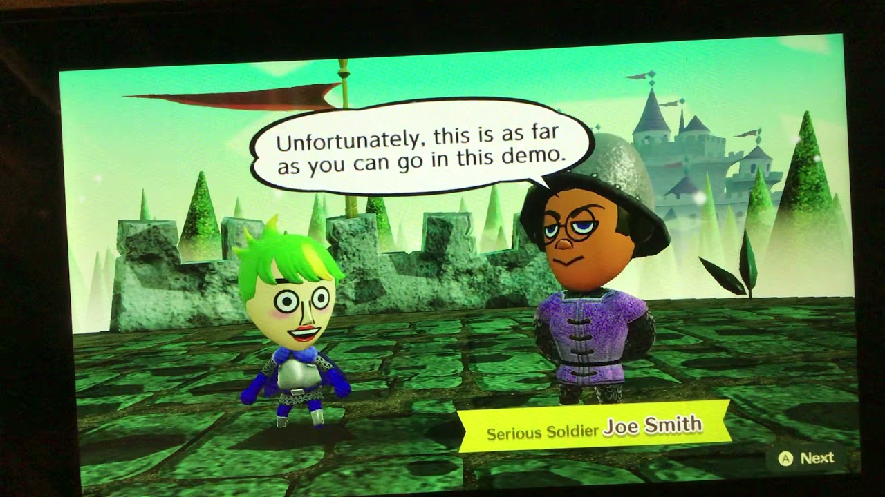 Miitopia Demo ending 