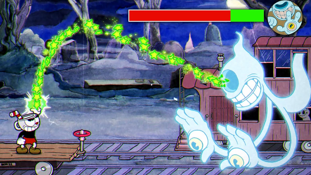 Cuphead - All Bosses With Extreme Fire Rate & Healthbars (Chaser)