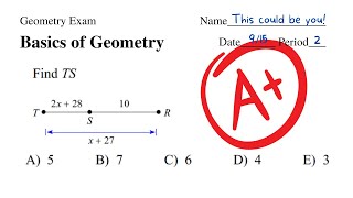 Use This REAL Exam to Study for Your First Geometry Test!