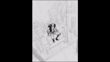 iPad Pro Procreate Speed Drawing - Deadpool Time Lapse #Shorts  youtube shorts