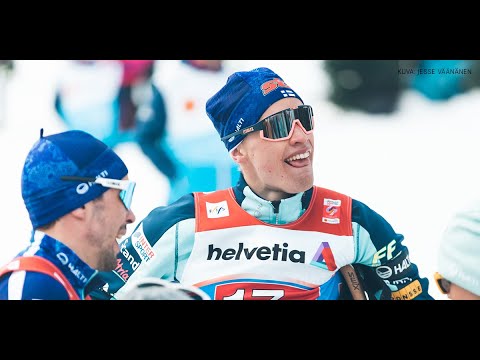 Niskanen vs Bolshunov fight in 50km Classic Pyeongchang Olympics 2018