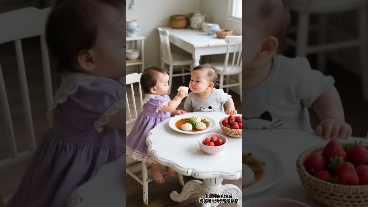 Cute baby is so delicious. Healing. Everything can be planted