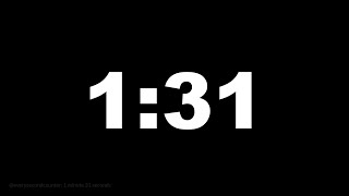 1 minute 31 seconds [91 secs] clock timer countdown || Alarm Focus