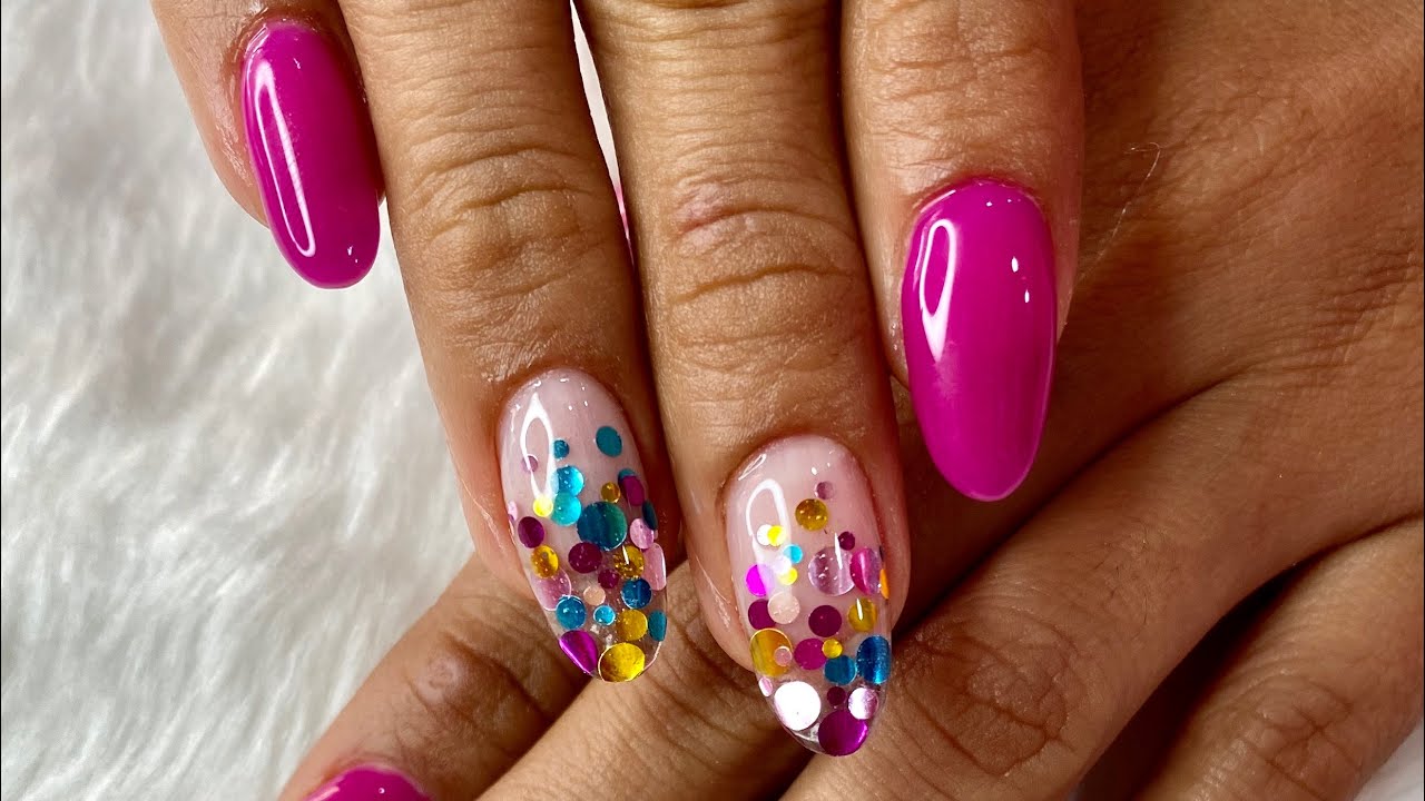 Uñas acrílicas con CONFETTI - thptnganamst.edu.vn