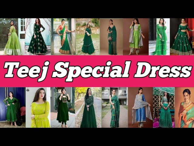 Teej special outfit/multicolored outfit/red green dresses for teej on my YT  channel/ganesh chaturthi | Indian fashion, Multicolor dress, Festival outfit