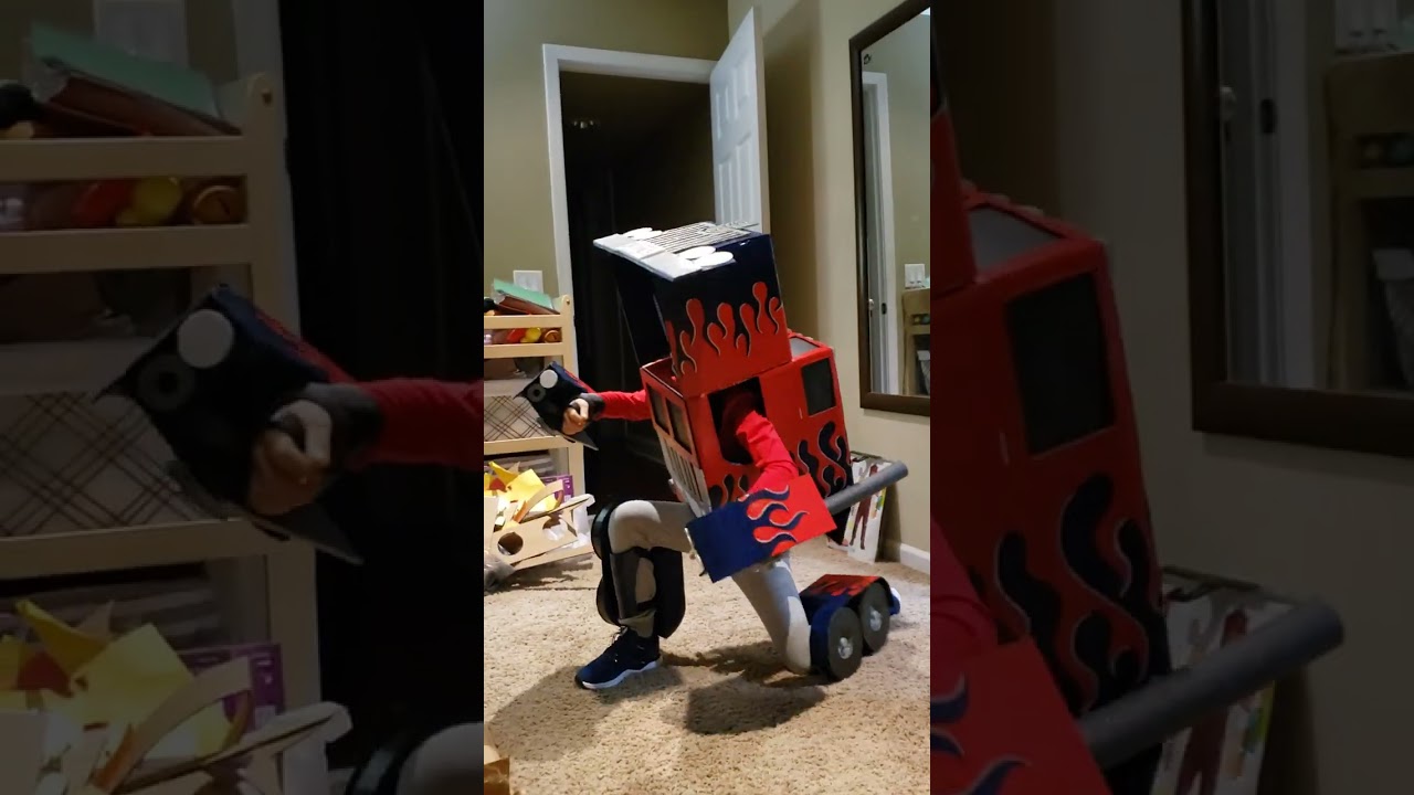 optimus prime transforming costume diy