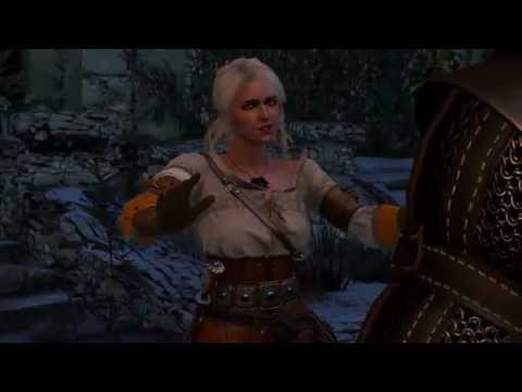 Видео: The Witcher 3. Игра в Снежки с Цири.