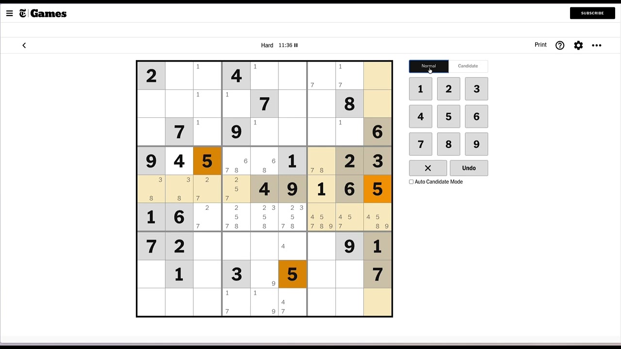 NYT Sudoku Hard Today Answer  | March 10, 2026