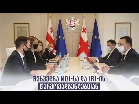 შეხვედრა NDI-სა და IRI-ის წარმომადგენლებთან