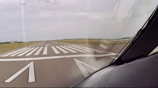 Boeing 787-8 Dreamliner Cockpit View Takeoff from Orlando Sanford Airport