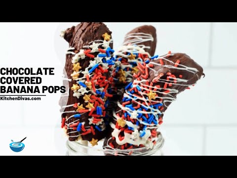 Chocolate Covered Frozen Banana Pops - The BakerMama