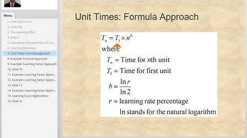 lecture video   learning curve