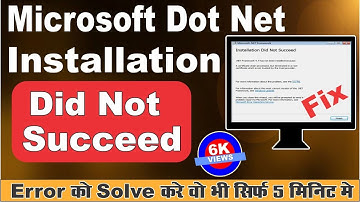 Fix Dot Net Framework Installation Did Not Succeed