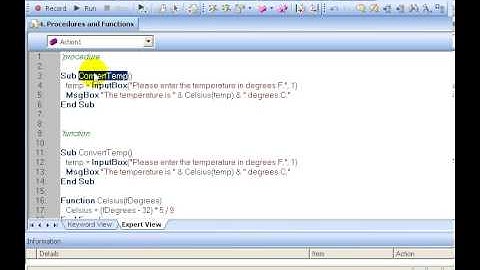 Difference between functions and procedures in vbscript