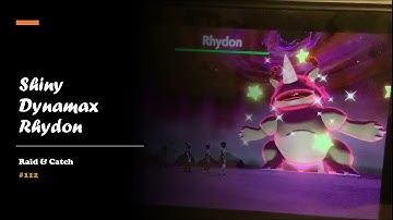 Pokémon Shield - Shiny Dynamax Rhydon Raid & Catch