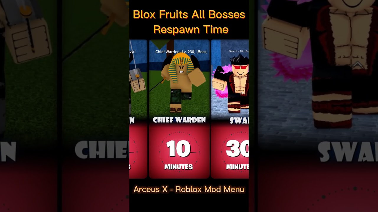 Blox Fruits All Bosses Respawn Time 1st Arceus X, Arceus X V2.1.4
