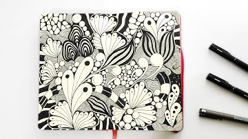 Zentangle Art Tutorial | Easy & Relaxing Step by Step Drawing