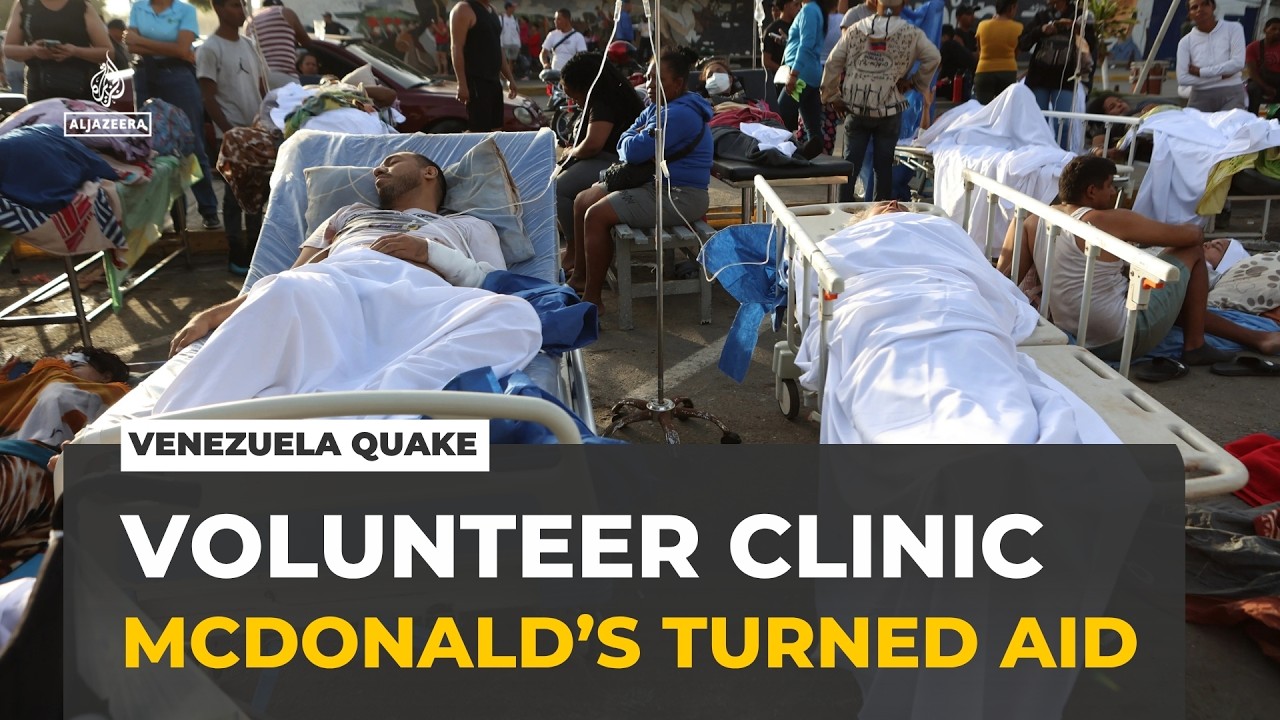 Venezuela's earthquake survivors: Volunteers turn Mcdonald’s into clinic