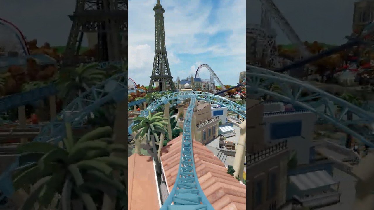 Check out this INCREDIBLE tropical launch coaster in Theme Park Tycoon 2! 🌴🎢 #kosii #tpt2