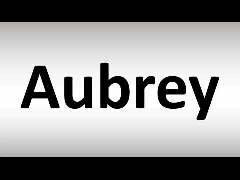 Video: ¿Cómo se escribe aubrey?