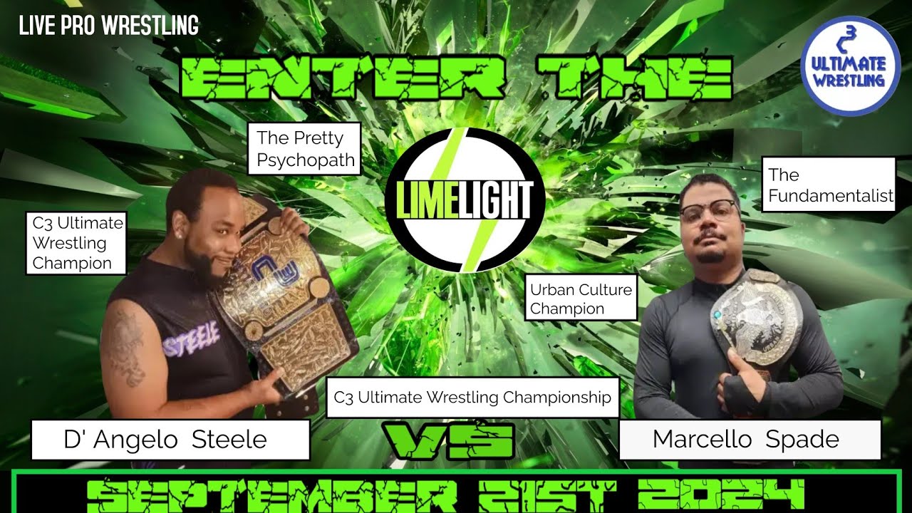 D'Angelo Steele vs Marcello Spade C3 Ultimate Wrestling Championship