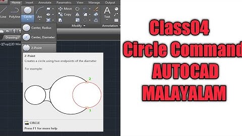 Class #04 | CIRCLE command | MALAYALAM | Autocad | AV cad | Autocad tutorial