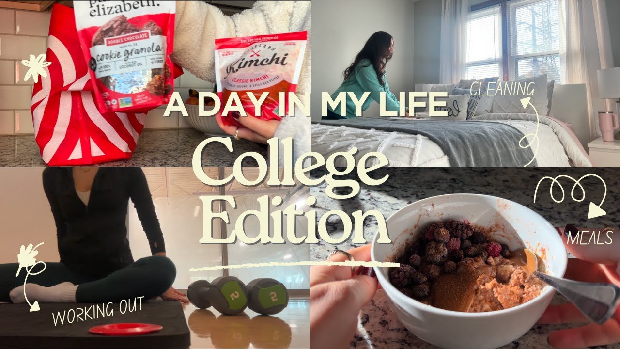 A Realistic College Sunday Routine: Shopping 🛍️, Simple Meals, Fitness and Reset!