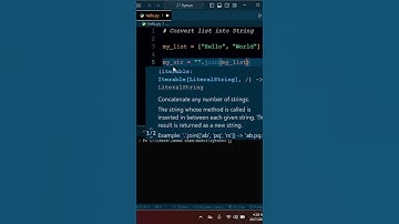 How to Convert a List to String in Python #PythonTips #PythonForBeginners #CodingShorts