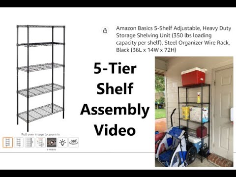   Basics 5-Shelf Adjustable, Heavy Duty Storage