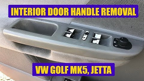 TUTORIAL: VW Golf Mk5, Rabbit, Jetta interior door handle removal in 2 steps