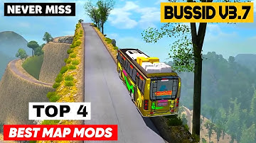 TOP 4 BEST MAP MOD For Bus Simulator Indonesia || Bussid V3.7.1 || Offroad Gamers ||