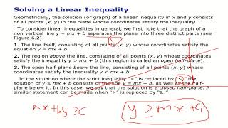 Math113 Week12 part1- chapter 7.1  Linear Inequalities in Two Variables
