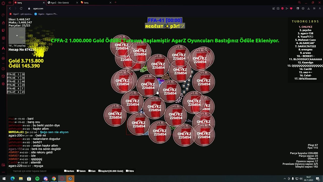 AGARZ FFA 41 REKOR 5.467.256 + 8 REKOR DENEMESİ ( CAPS İÇERİR )