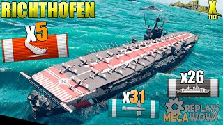 Manfred von Richthofen 5 Kills & 294k Damage | World of Warships Gameplay 4k