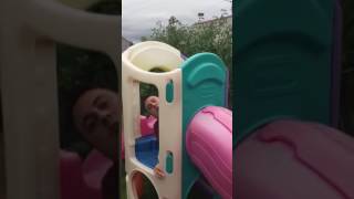 Guy Gets Stuck In Slide