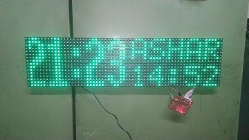 Jam Waktu Sholat 2 Panel P10 hijau