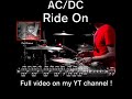 ACDC - Ride On - Drum cover (with scrolling drum score) #drumscore #drumcover #acdc