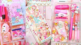 ?Pink Cute Stationery Organization ASMR | My Melody ?