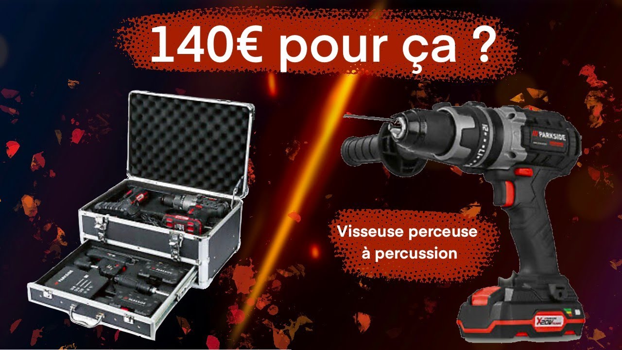 Review et test visseuse perceuse à percussion performance Parkside PSBSAP  20-Li B2 (avis) 