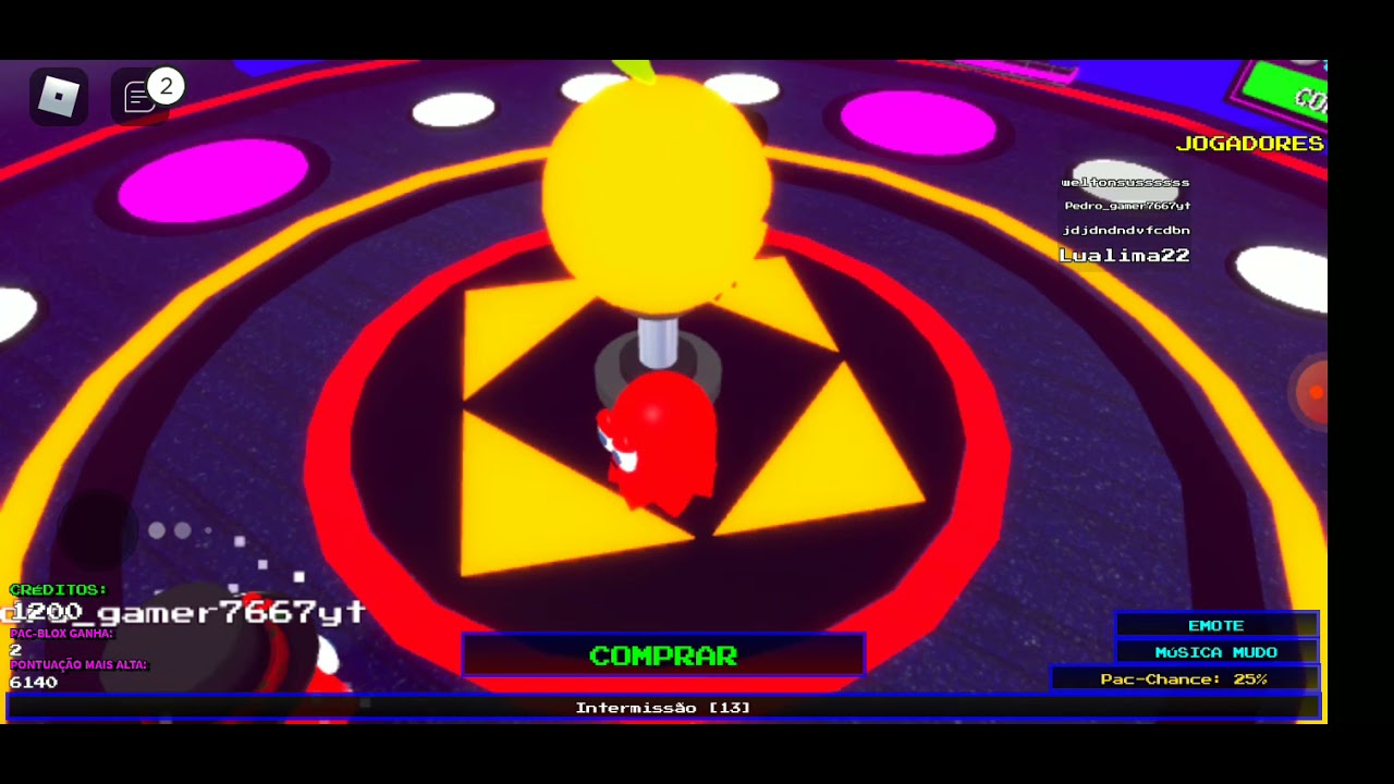 Welton jogando o jogo de pac-man no Roblox - YouTube