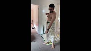 How to wear Dhoti (Modern Fashionable Style) स्टाइलिश धोती बांधना सीखें