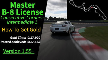 GT7 | How to get Gold on the Master B-8 License (Update 1.55+)