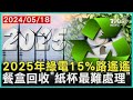 2025年綠電15%路遙遙 餐盒回收「紙杯最難處理」| 十點不一樣 20240518