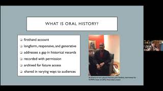 Preservation School - Oral History 101