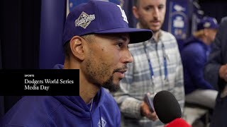 Dodgers World Series media day with Mookie Betts, Kiké Hernández, Freddie Freeman and Max Muncy