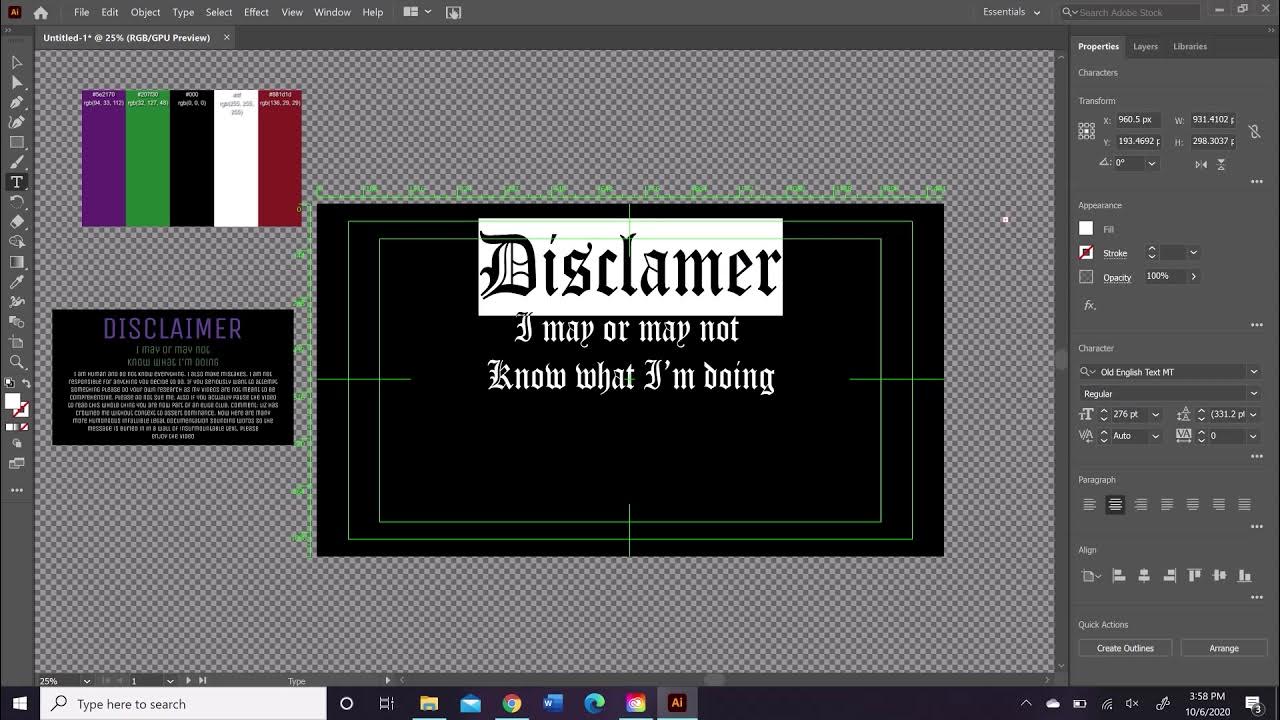 How to Make a Title Card for Your YouTube Channel (Adobe Illustrator