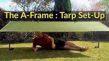 Ultralight Tarp Shelter. How to set up the A-Frame. Pitching Guide - for Wild Camping & Bushcrafting